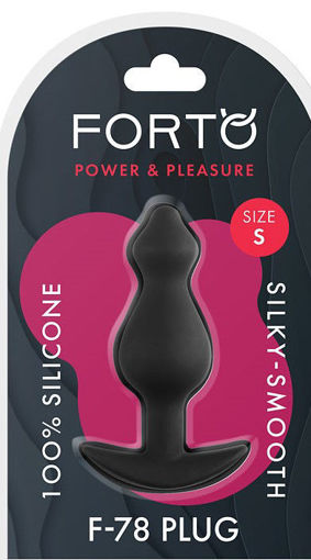 Picture of F-78: POINTEE 100% SILICONE PLUG - Black Small