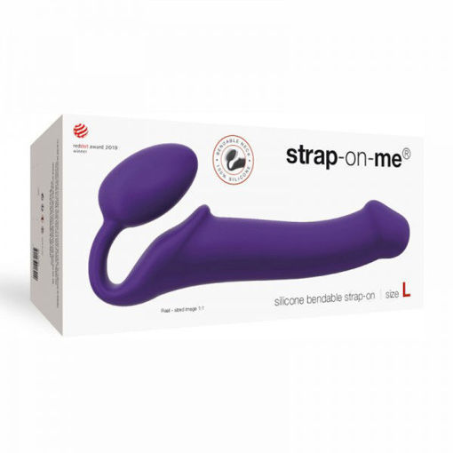 Image de STRAP-ON-ME - SEMI-REALISTIC BENDABLE STRAP-ON - LARGE - PURPLE