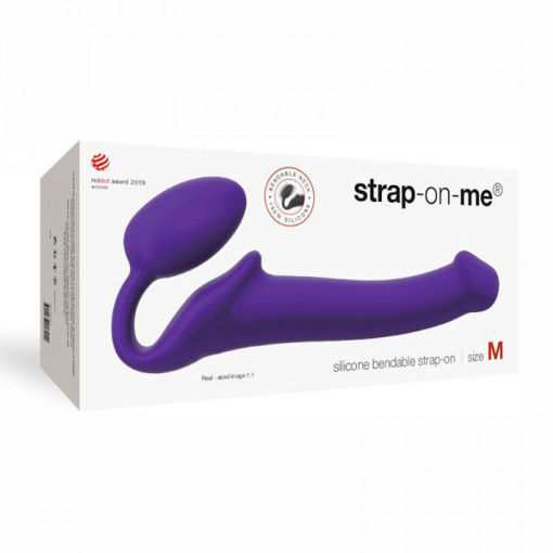 Image de STRAP-ON-ME - SEMI-REALISTIC BENDABLE STRAP-ON - MEDIUM - PURPLE