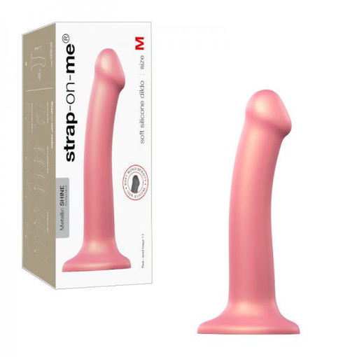 Picture of STRAP-ON-ME - SEMI-REALISTIC MONO-DENSITY DILDO - MEDIUM - OLD ROSE