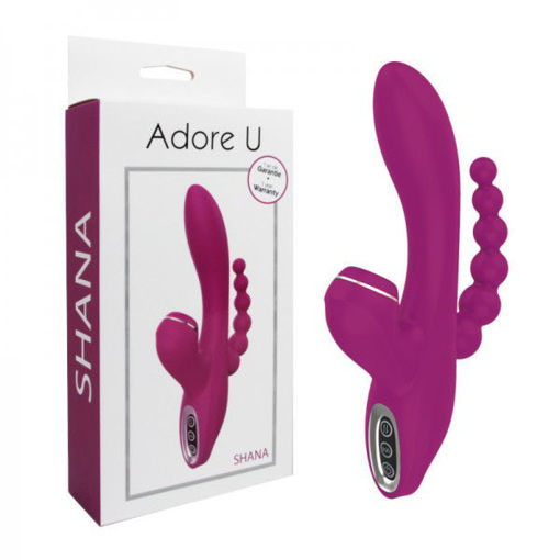 Image de ADORE U - TRIPLE STIMULATION VIBRATOR SHANA - PURPLE