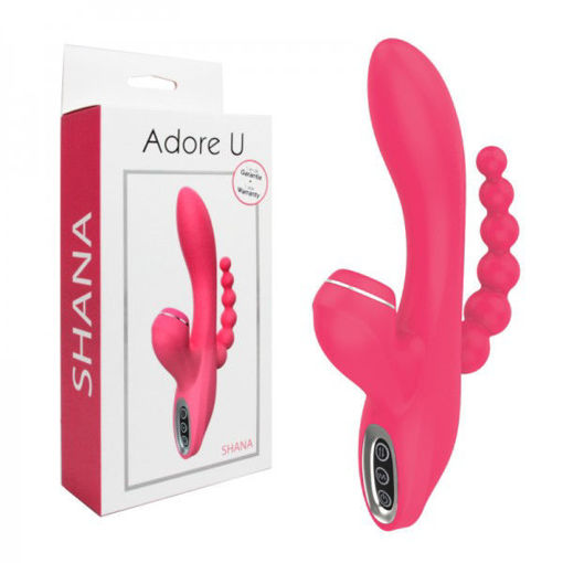 Image de ADORE U - TRIPLE STIMULATION VIBRATOR SHANA - PINK