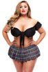 Picture of Teacher's Pet Black Tie-Up Top - OSXL