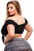 Picture of Teacher's Pet Black Tie-Up Top - OSXL