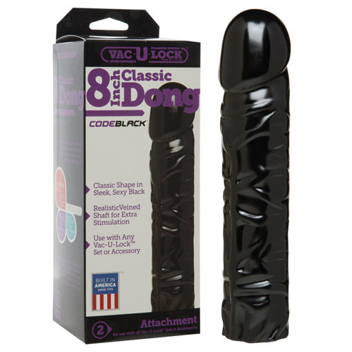 Vac-U-Lock-CodeBlack-8-Inch-Classic-Dong