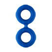 Image de DOUBLE RING (LIQUID SILICONE)- BLUE - SMALL