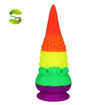 Image de Octopus Tentacle silicone dildo rainbow Ecopack