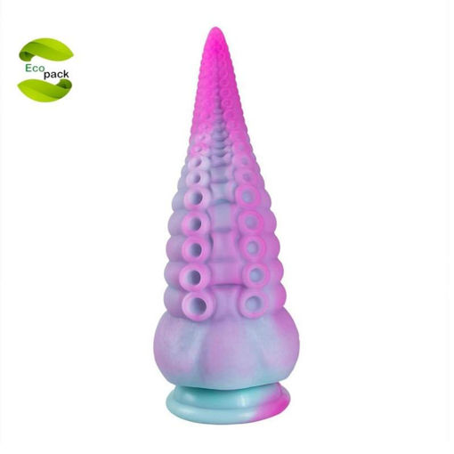 Image de Octopus Tentacle silicone dildo purple Ecopack