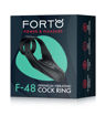 Image de F-48: VIBRATING PERINEUM DOUBLE C-RING- NOIR