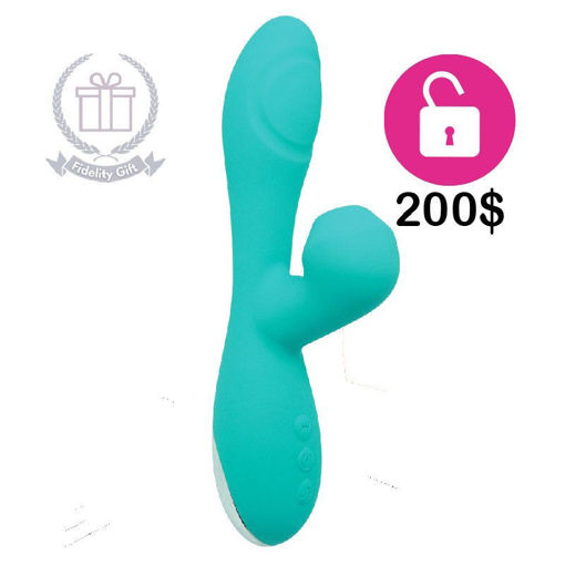 Image de Cadeau à l'achat - Caribbean Shine - Vibromasseur pulsation point G et clitoridien - Bleu