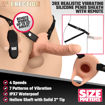 Picture of Size Matters - 2'' Vibrating Realistic Penis Sheath Remote - Beige