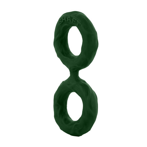 Picture of SHAFT - MODEL D - DOUBLE C-RING - GREEN - SIZE 1 - FLEXISKIN LIQUID SILICONE COCKRING